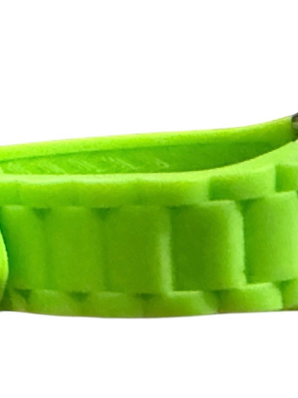 Michele NeonLime Green Jelly Bean Silicone Bezel Chronograph Watch - Picture 3 of 6